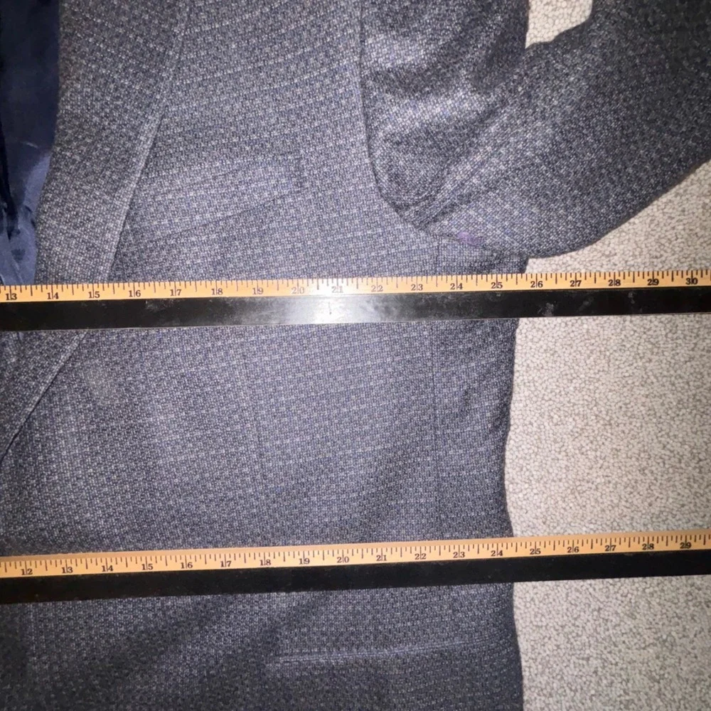 Jack Victor Blazer 48L XTall Blue 100% Wool Italian Fabric Canada Quiet Luxury